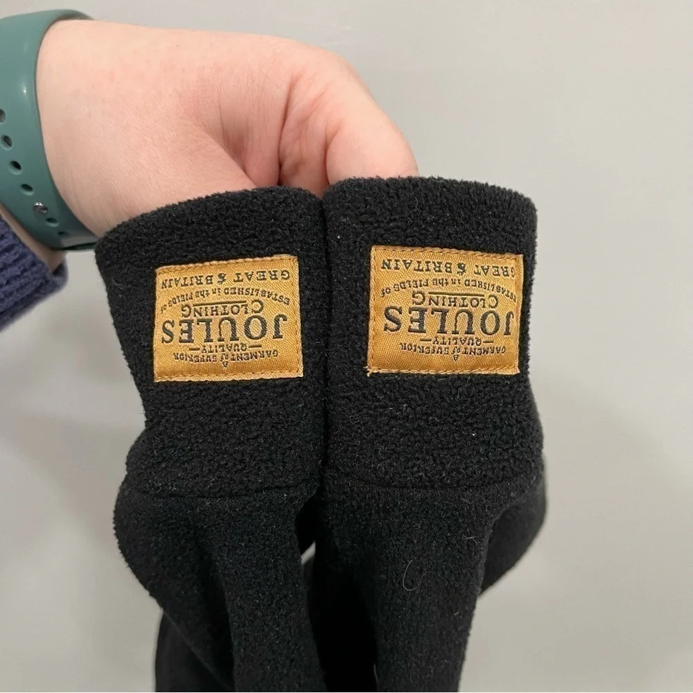 Joules Welton Fleece Welly Socks in Black Rainboot Socks